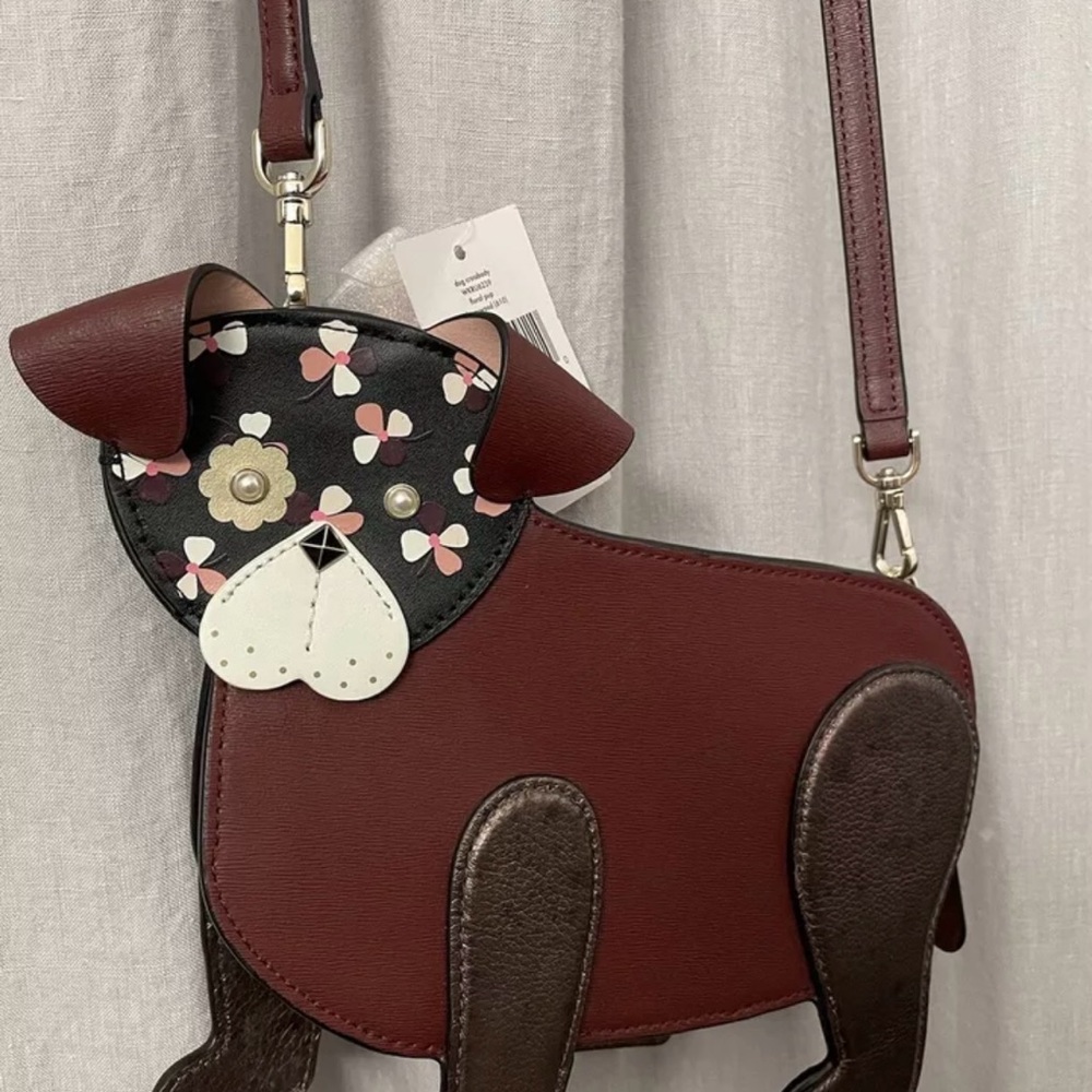 KATE ♠️ SPADE  NEW YORK FLORAL PUP DOG 🐶 CROSSBODY NWT